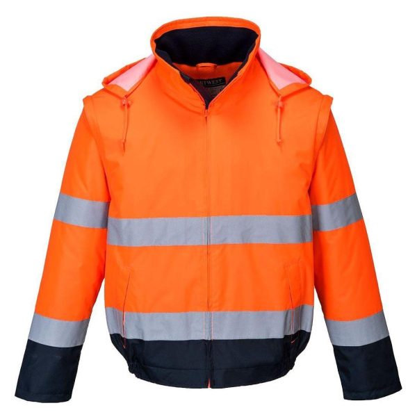Portwest Hi-vis 2 i 1 kontrast let pilotjakke C464